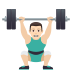 🏋🏻‍♂️ man lifting weights: light skin tone display on JoyPixels